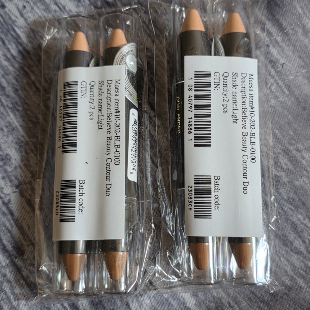 4pk Believe Beauty Dual Ended Contour Stick Light  Cream Makeup